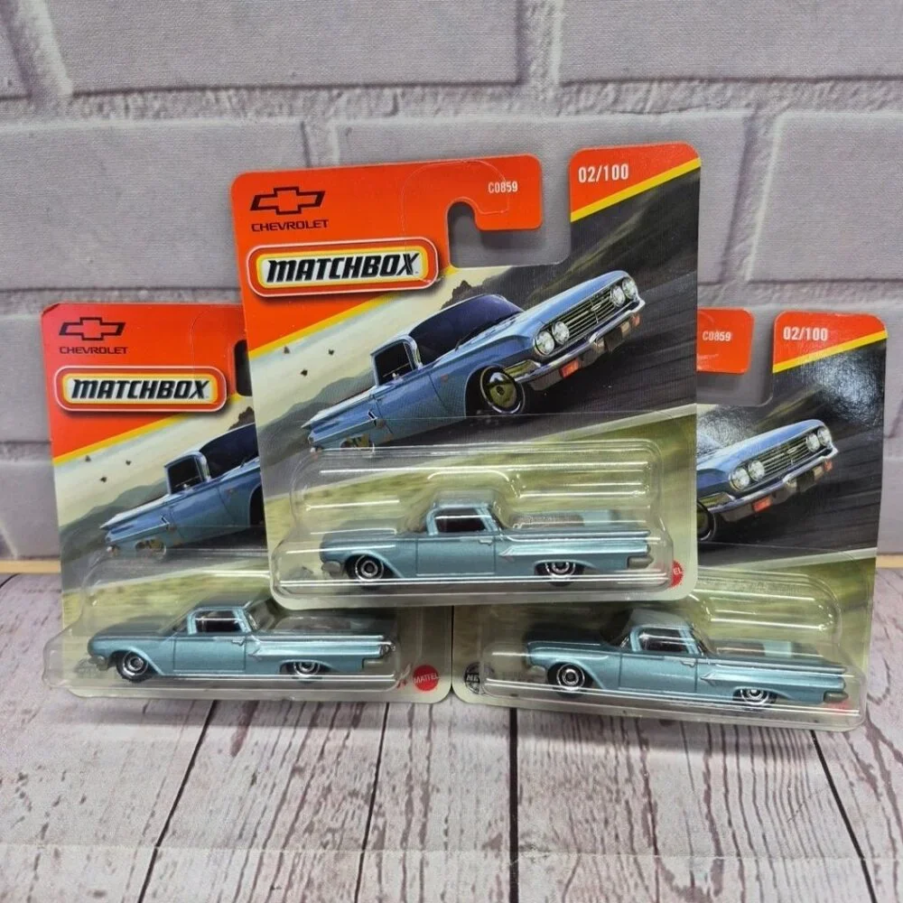 Lot‎ Of 3- Matchbox 1960 Chevy El Camino Diecast Car 2/100 Short Cardback